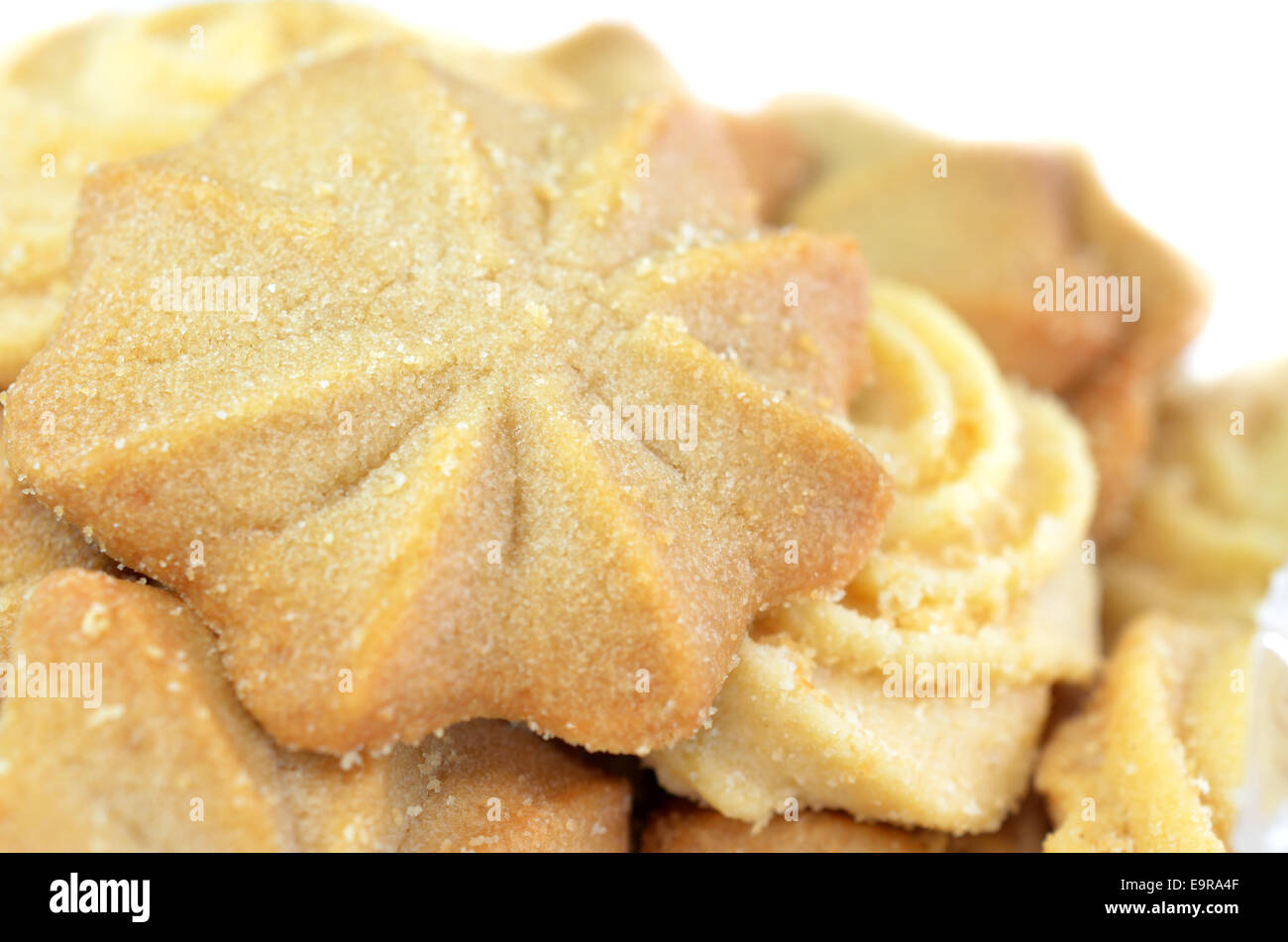 Homemade butter cookies closeup Stock Photo Alamy