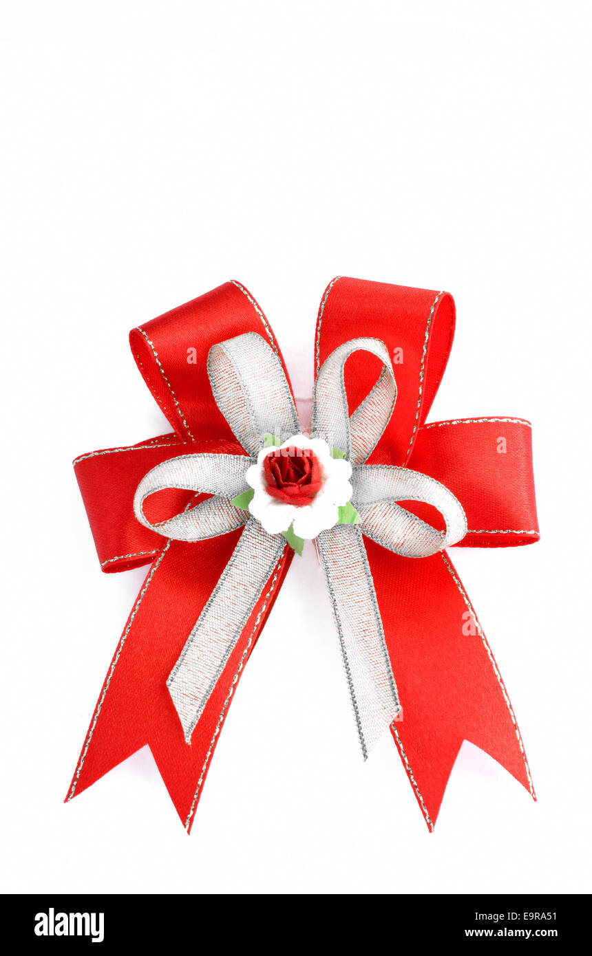 Silver wrap red ribbon hi-res stock photography and images - Alamy
