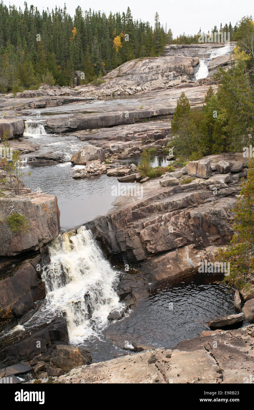 Waterfalls at Silver Falls, Ontario , Canada Stock Photo