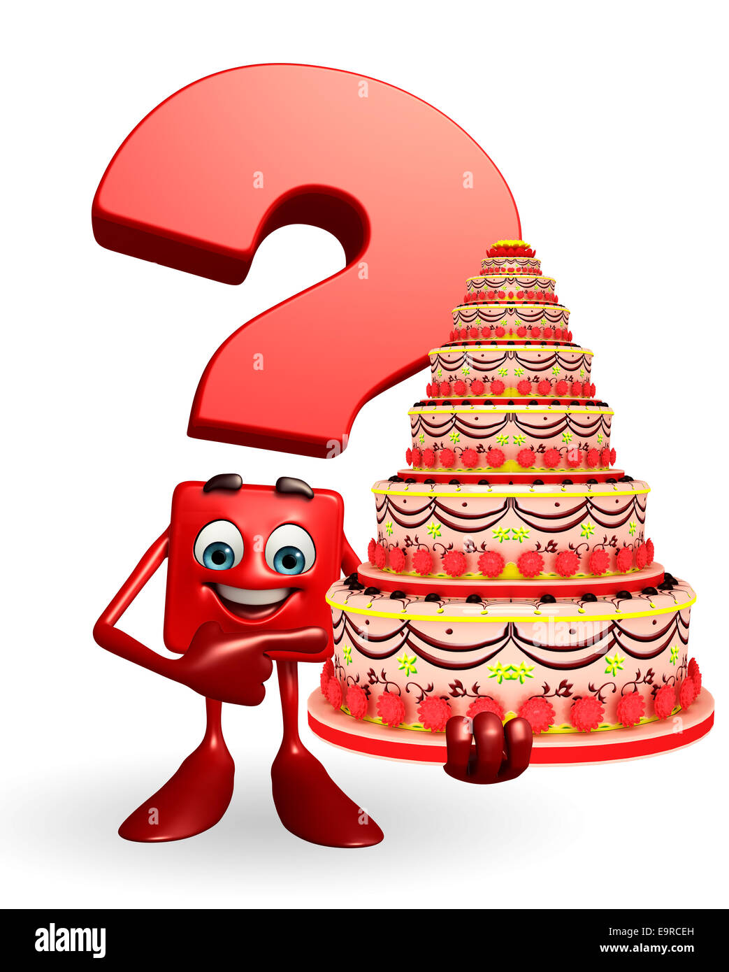 Birthday cake question mark Cut Out Stock Images & Pictures Alamy