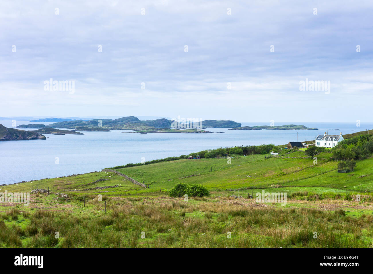 Scottish landscape the Summer Isles, part of the Inner Hebrides, from Polbain on the West Coast of SCOTLAND Stock Photo