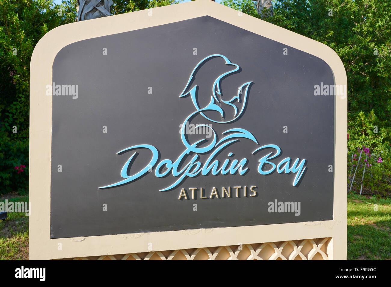 Entrance To Dolphin Bay The Atlantis Hotel The Palm Dubai UAE Stock Photo