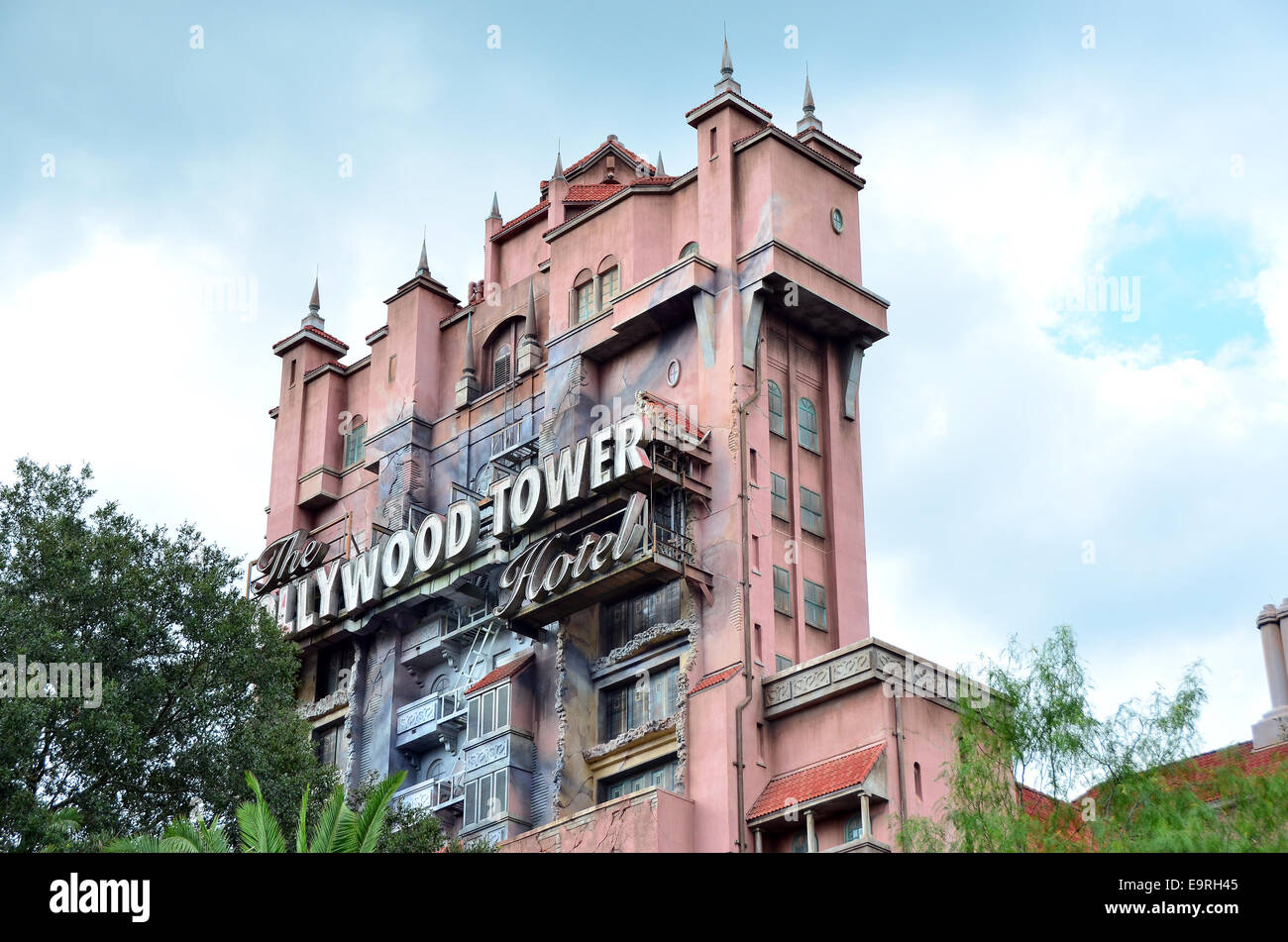 Hollywood Tower Hotel Ride, at Hollywood Studios, Disney World Resort, Orlando, Florida Stock Photo