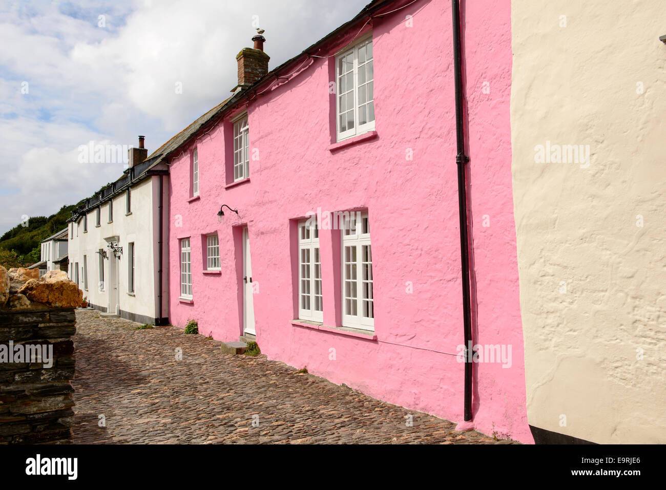 rose cottage at Boscastle, Cornwall foreshortening of rose cottage in ancient village on the