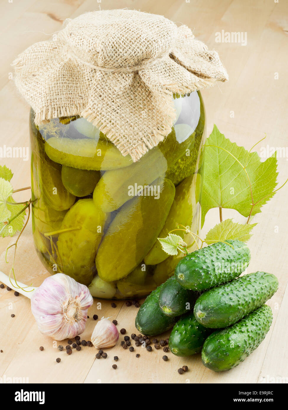 pickled cucumbers, homemade preserved vegetables Stock Photo Alamy