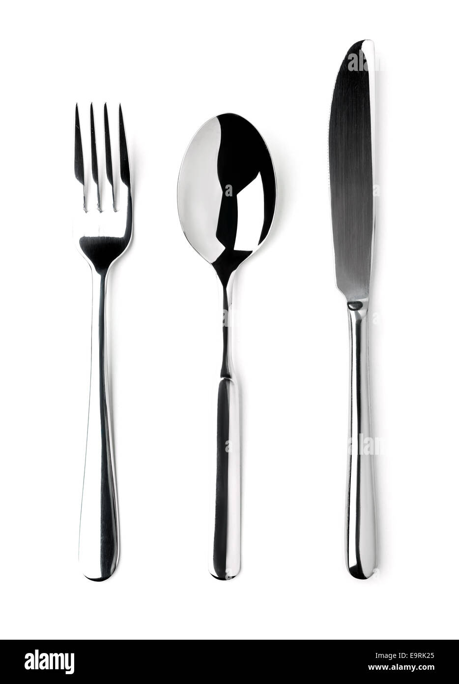 Knife, Fork, Spoon isolated on white background Stock Photo - Alamy