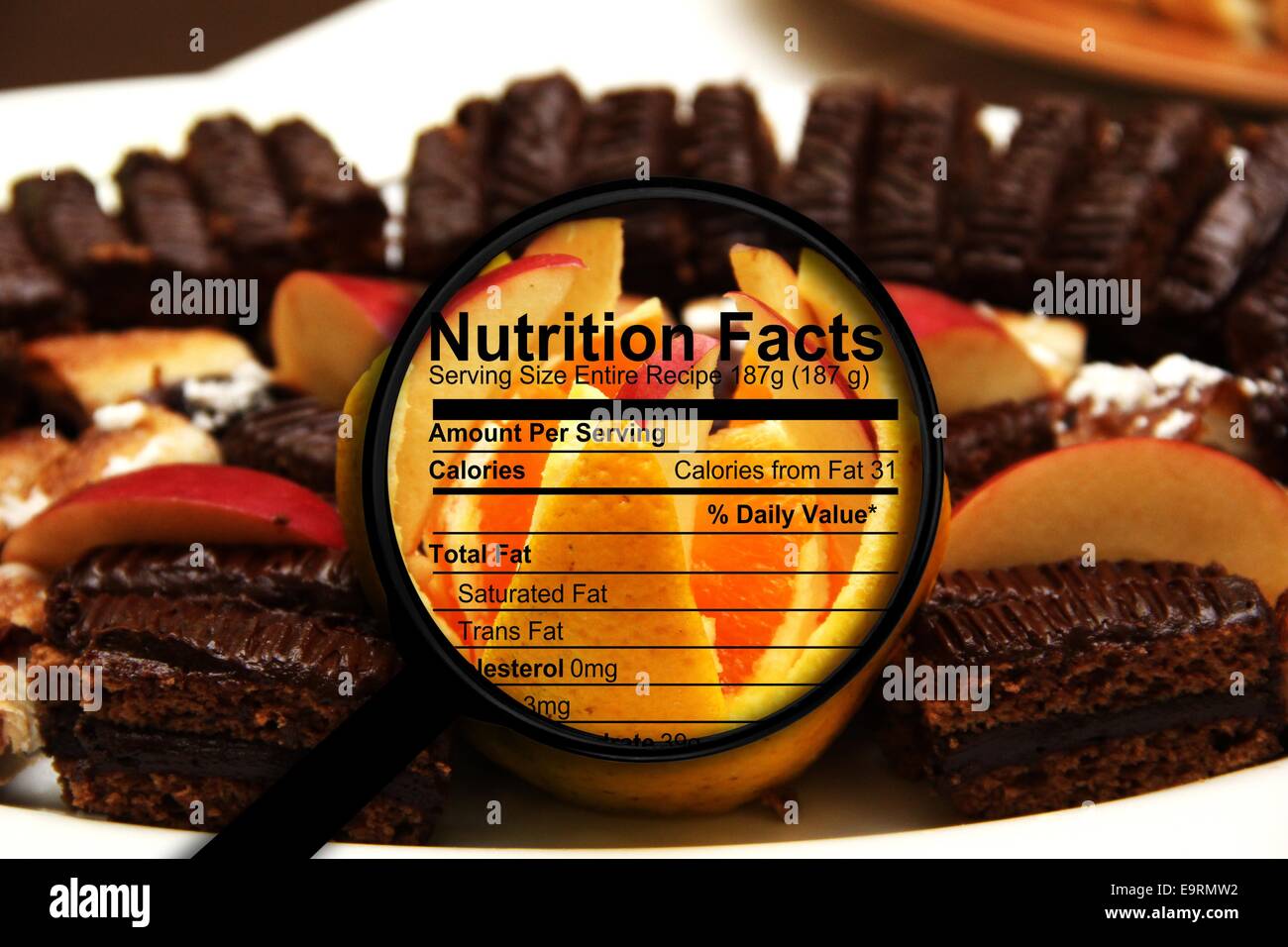 nutrition-facts-on-sweets-stock-photo-alamy
