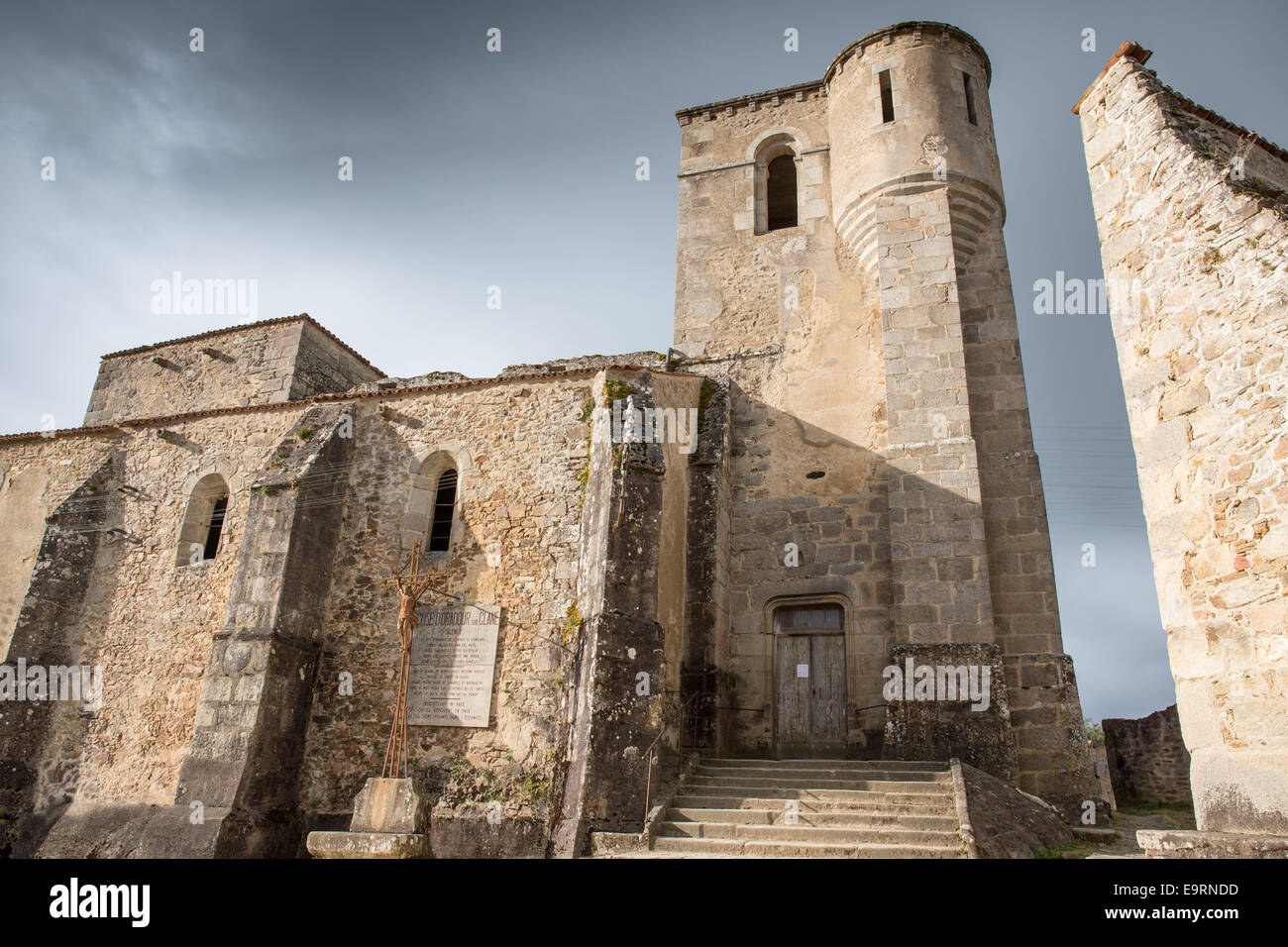 Oradour-sur-Glane where on 10 June 1944 642 inhabitants were massacred by a WW2 German Waffen-SS company, Limousin, France Stock Photo