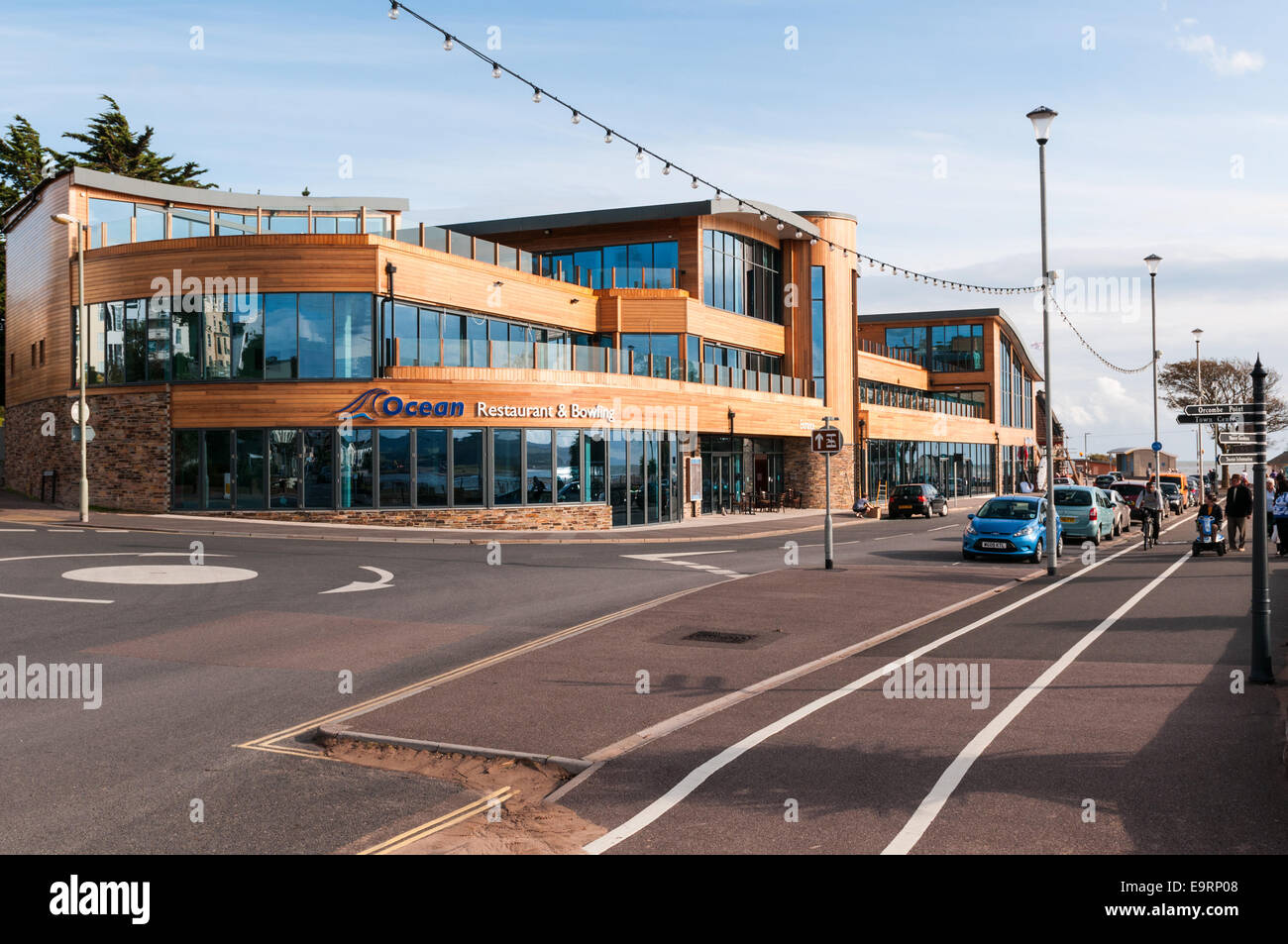 Exmouth Ocean Restaurant and Bowling venue building on the promenade Stock Photo Alamy