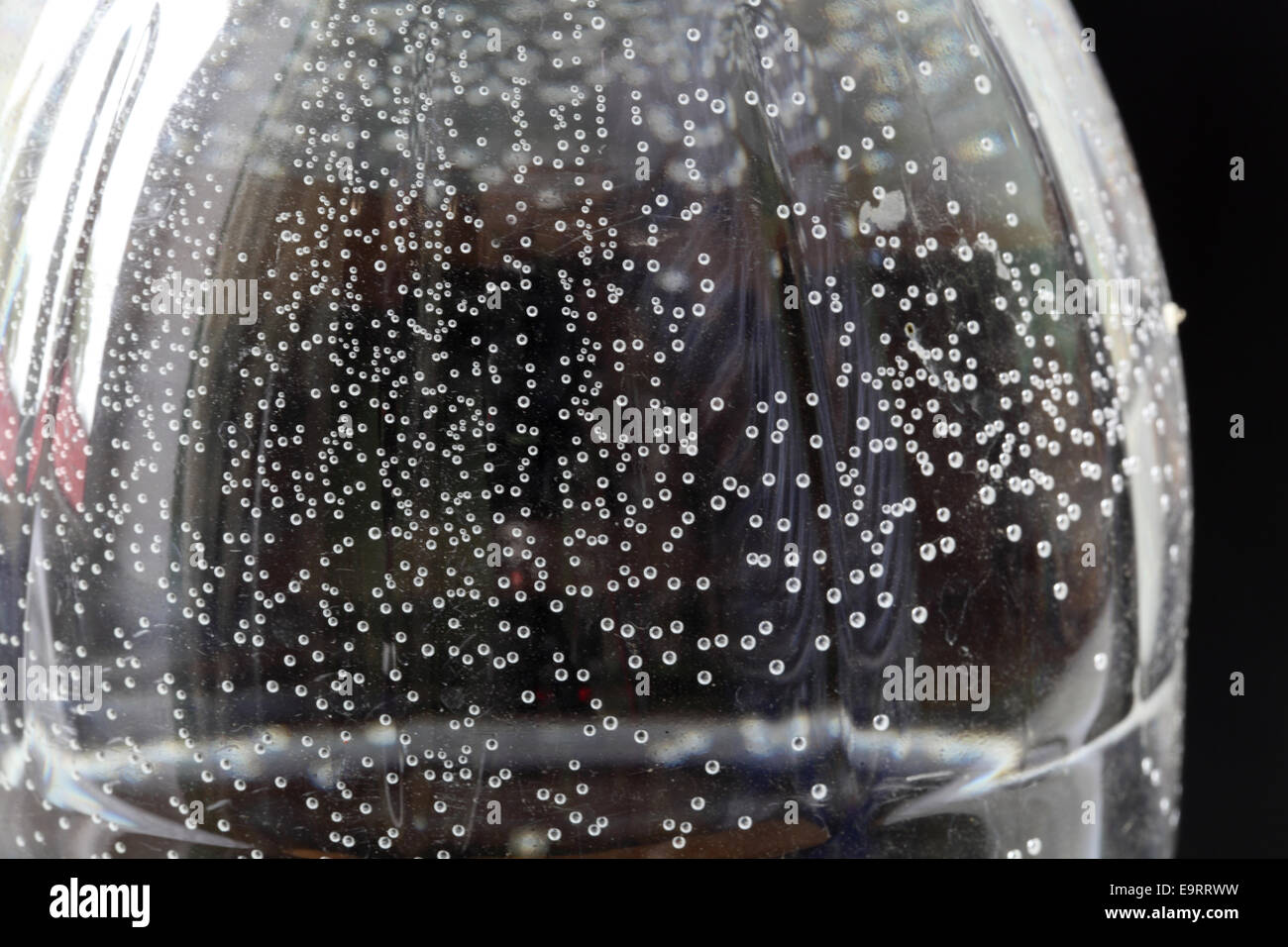 plastic bottle of water and bubbles Stock Photo