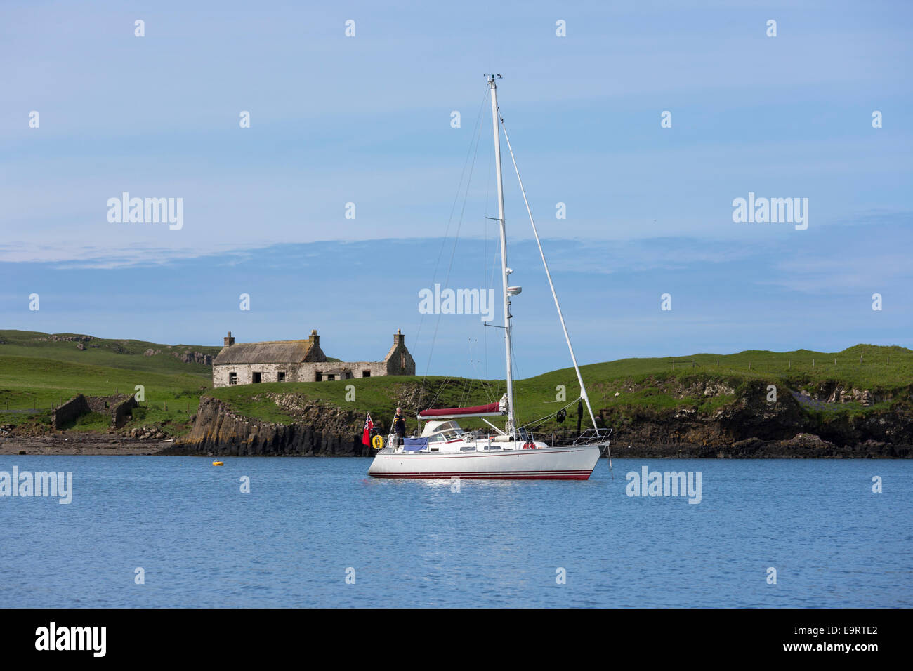 Former Catholic Church on the Isle of Canna part of the Inner Hebrides and the Western Isles of SCOTLAND Stock Photo