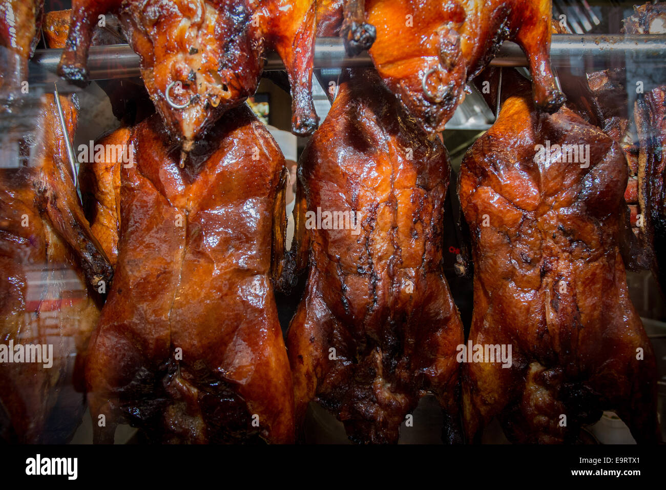 Roasted Ducks Stock Photo Alamy