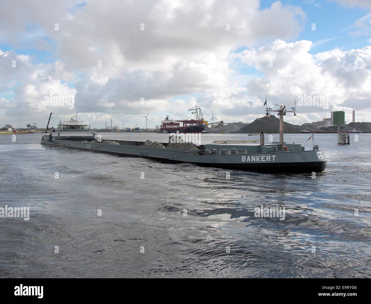 Bankert (ENI 02324108), a cargo vessel, docking at the Amerikahaven in ...