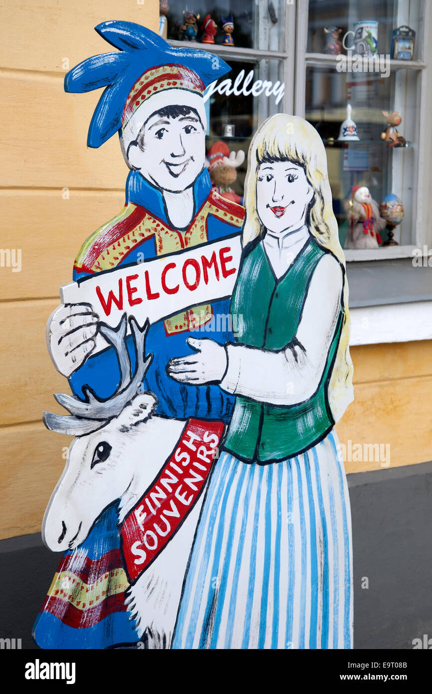 Finnish Souvenir Shop Sign, Helsinki, Finland Stock Photo Alamy