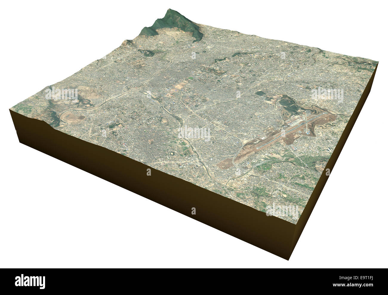 Satellite Map Of Kathmandu 3D Kathmandu, Map, Satellite View, Bagmati Zone, Central Region, Nepal.  Element Of This Image Are Furnished By Nasa Stock Photo - Alamy