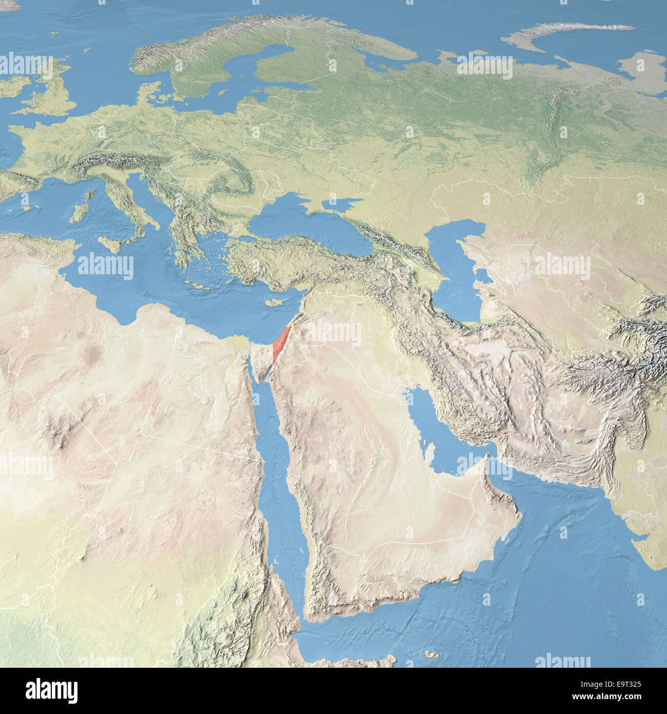 Map of Europe, Asia and Middle East. Elements of this image furnished by NASA Stock Photo