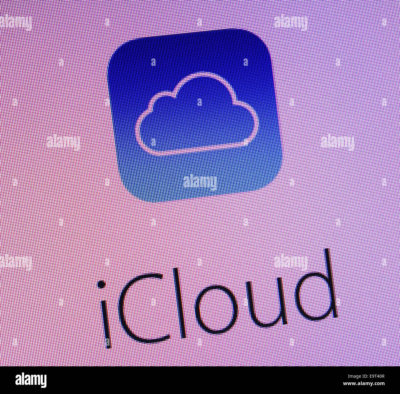 icloud website Stock Photo