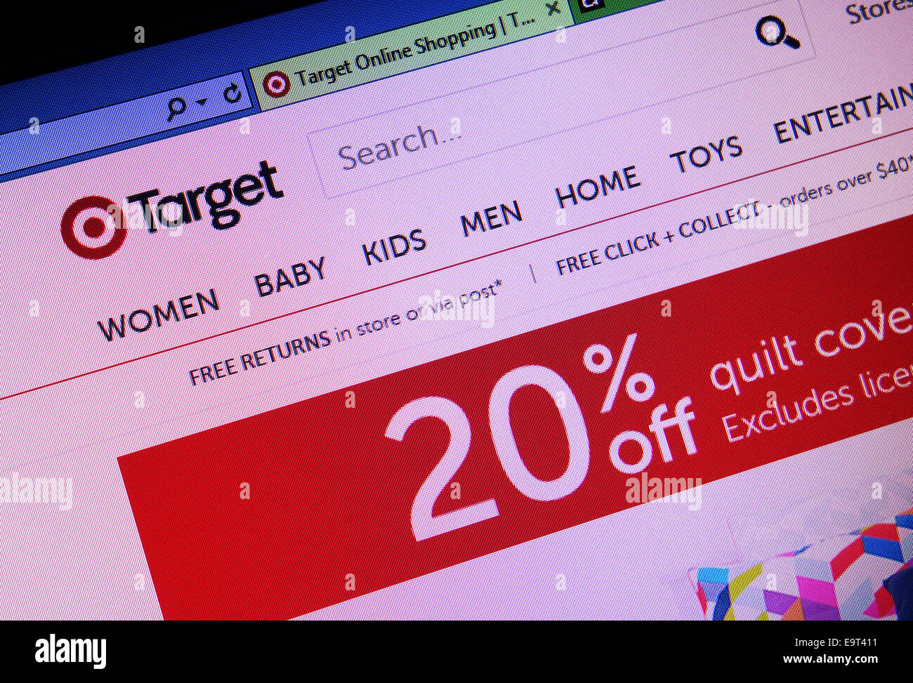 Target websit Stock Photo