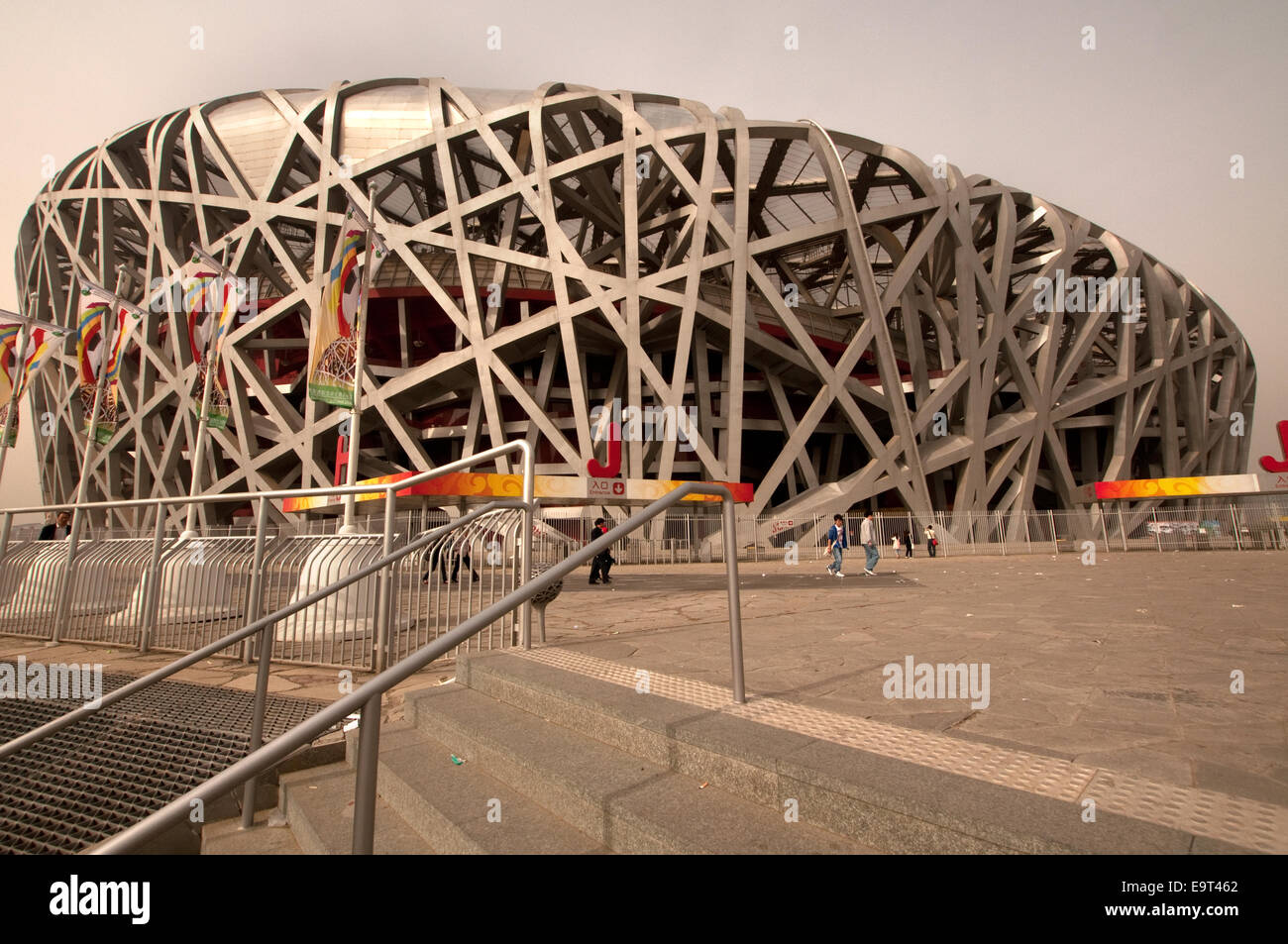 Staircase to National Stadium (Bird's Nest), Beijing, China Stock Photo ...