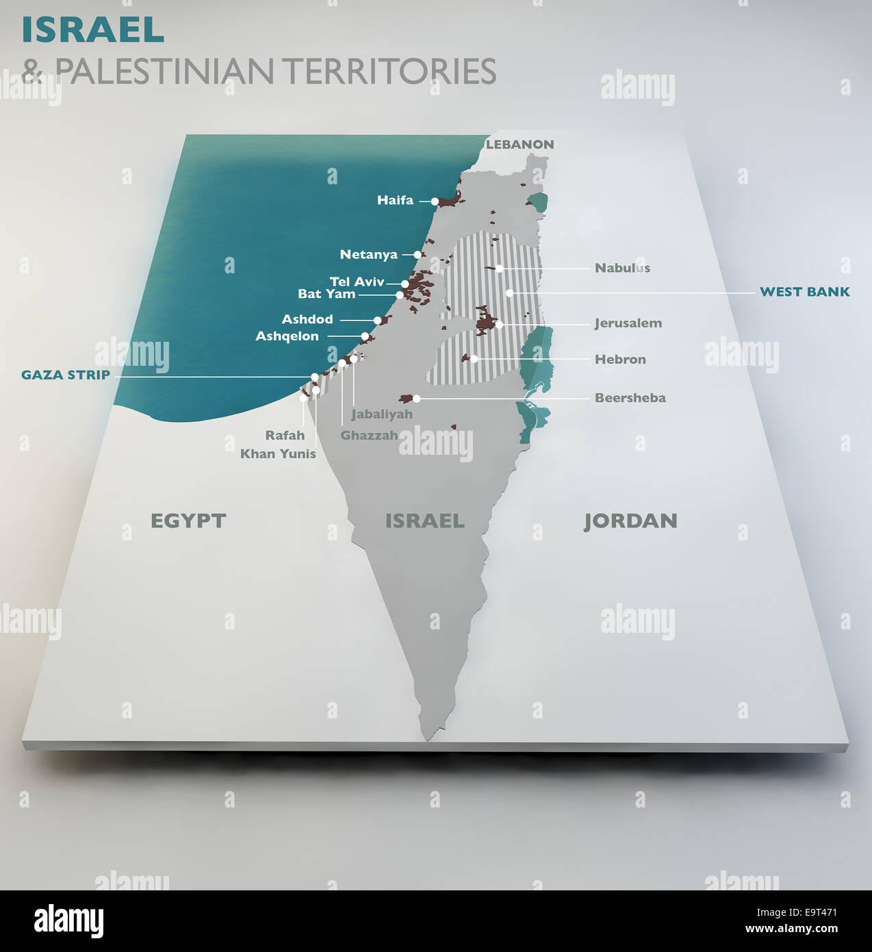Israel and Palestinian territories Stock Photo