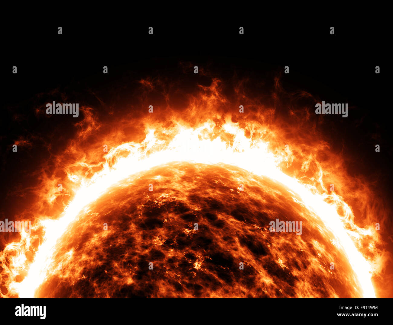 Sun Star in universe space Stock Photo