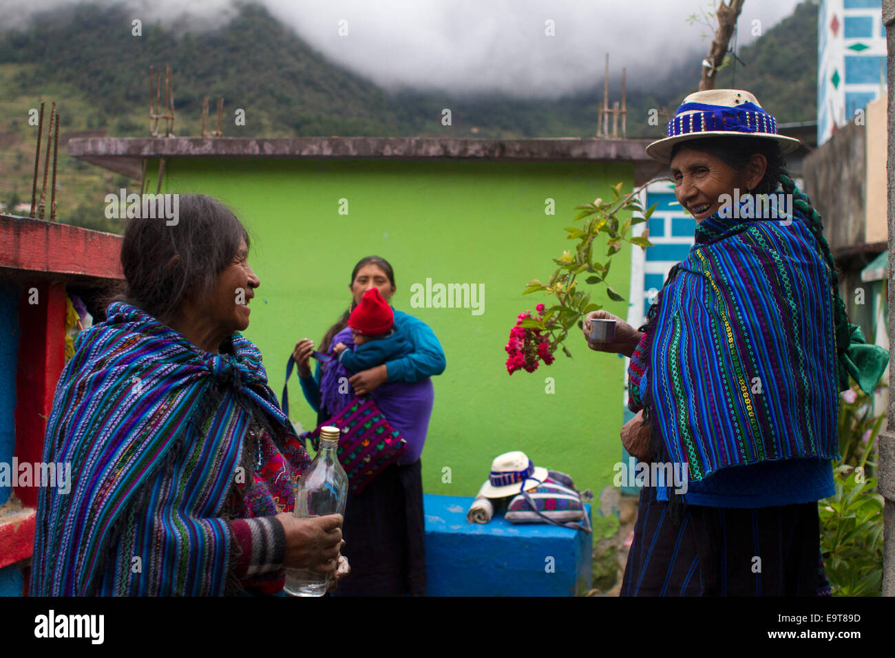 Huehuetenango, Guatemala. 1st Nov, 2014. A group of woman take part in the commemoration of All Saints Day, in Todos Santos Cuchumatan municipality, Huehuetenango department, Guatemala, on Nov. 1, 2014. © Luis Echeverria/Xinhua/Alamy Live News Stock Photo