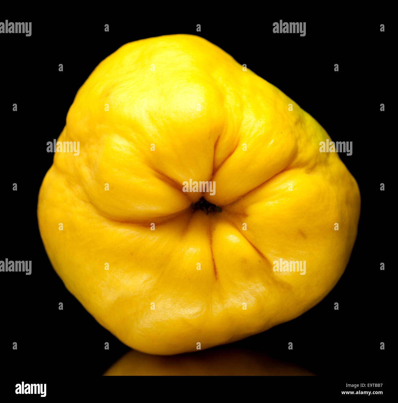 yellow quince fruit isolated on white Stock Photo