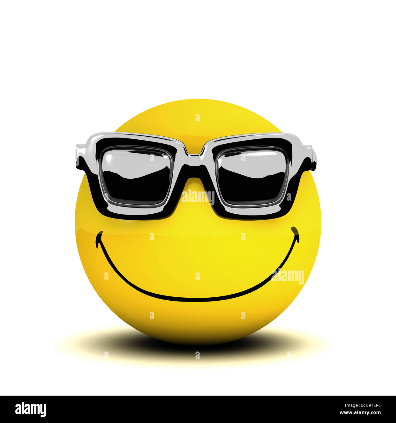 Sunglasses Cool Emoticon Icon Cut Out Stock Images Pictures Alamy