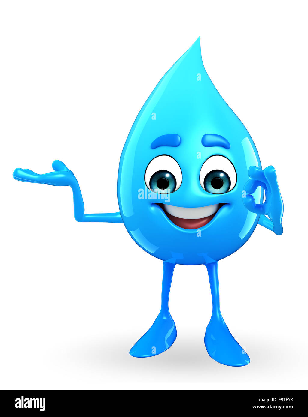 Cartoon Character Of Water Drop is best sign Stock Photo - Alamy