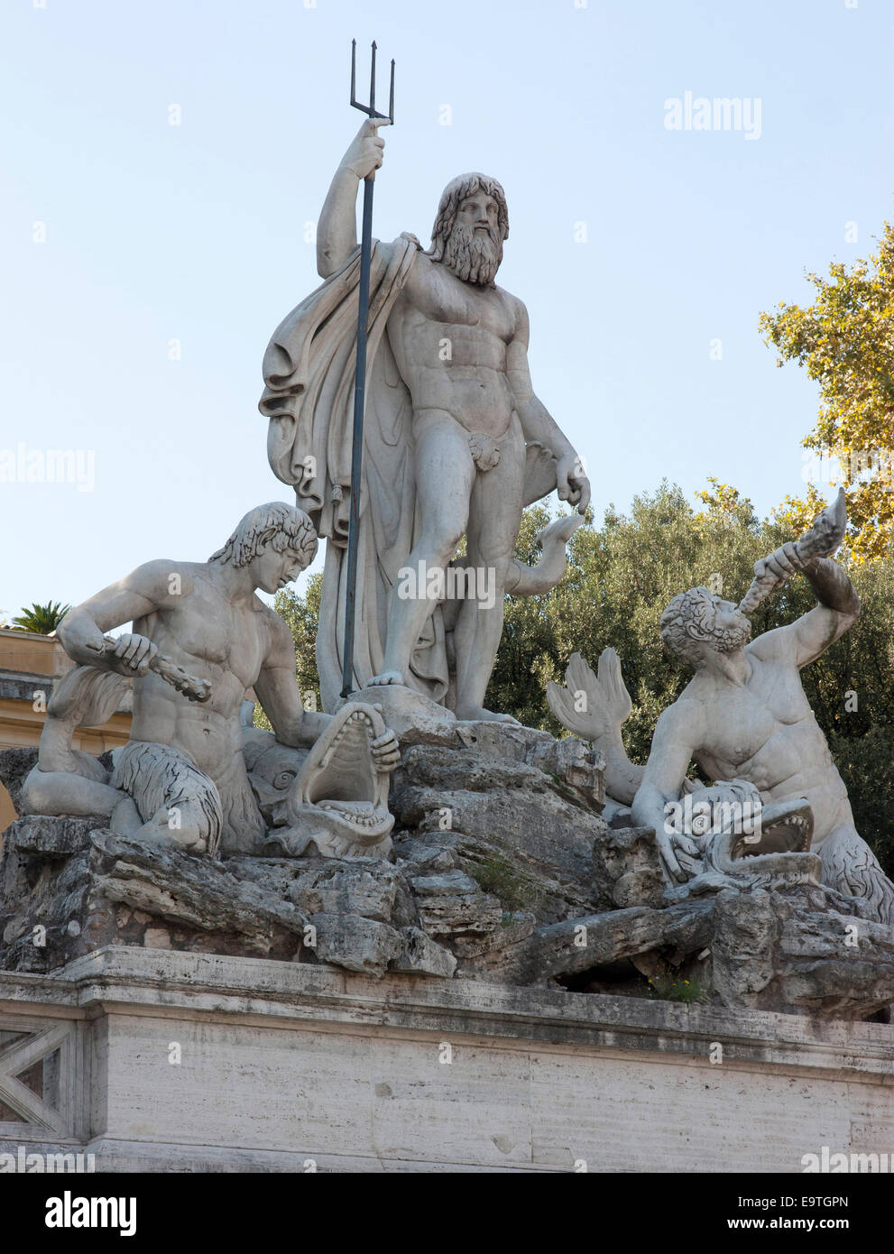 historical statue of a church in Italy Stock Photo