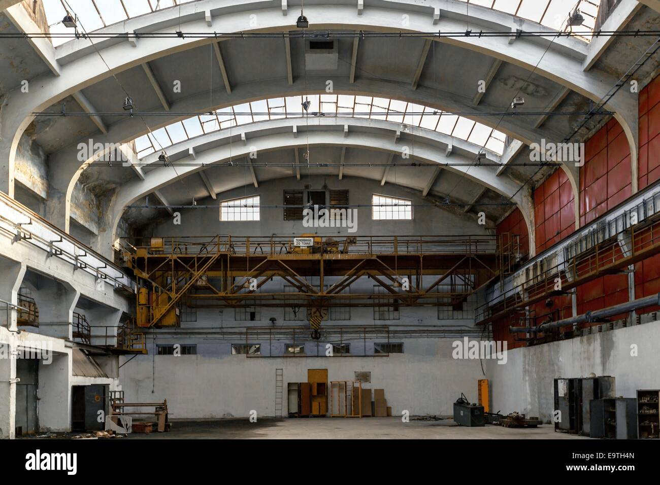 Abandoned industrial interior Stock Photo