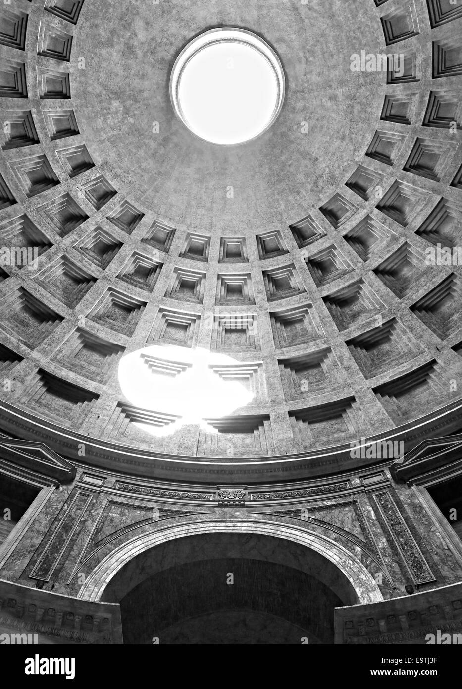 Inside the Pantheon, Rome, Italy. Stock Photo