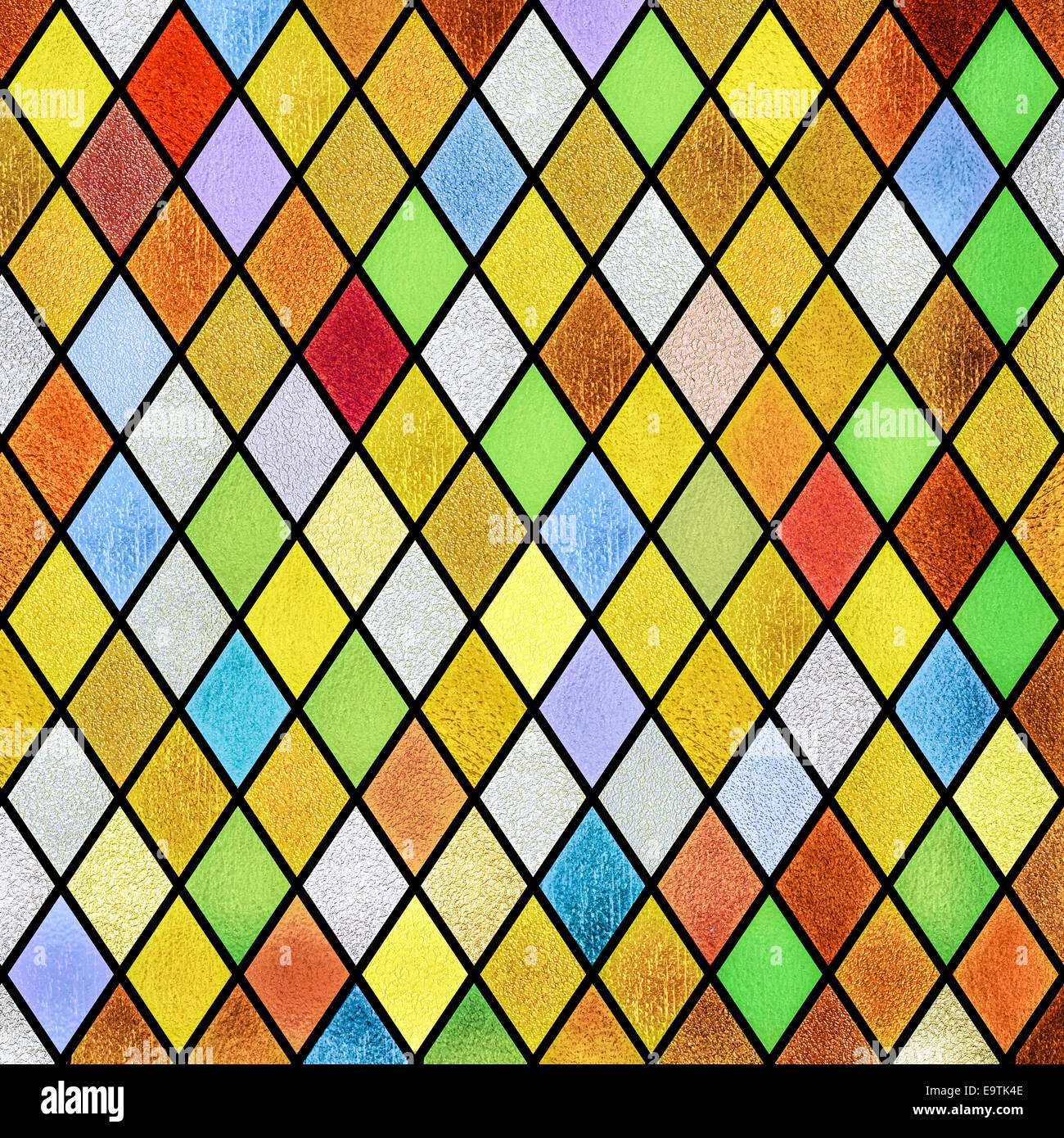 colorful abstract stained glass window background Stock Photo