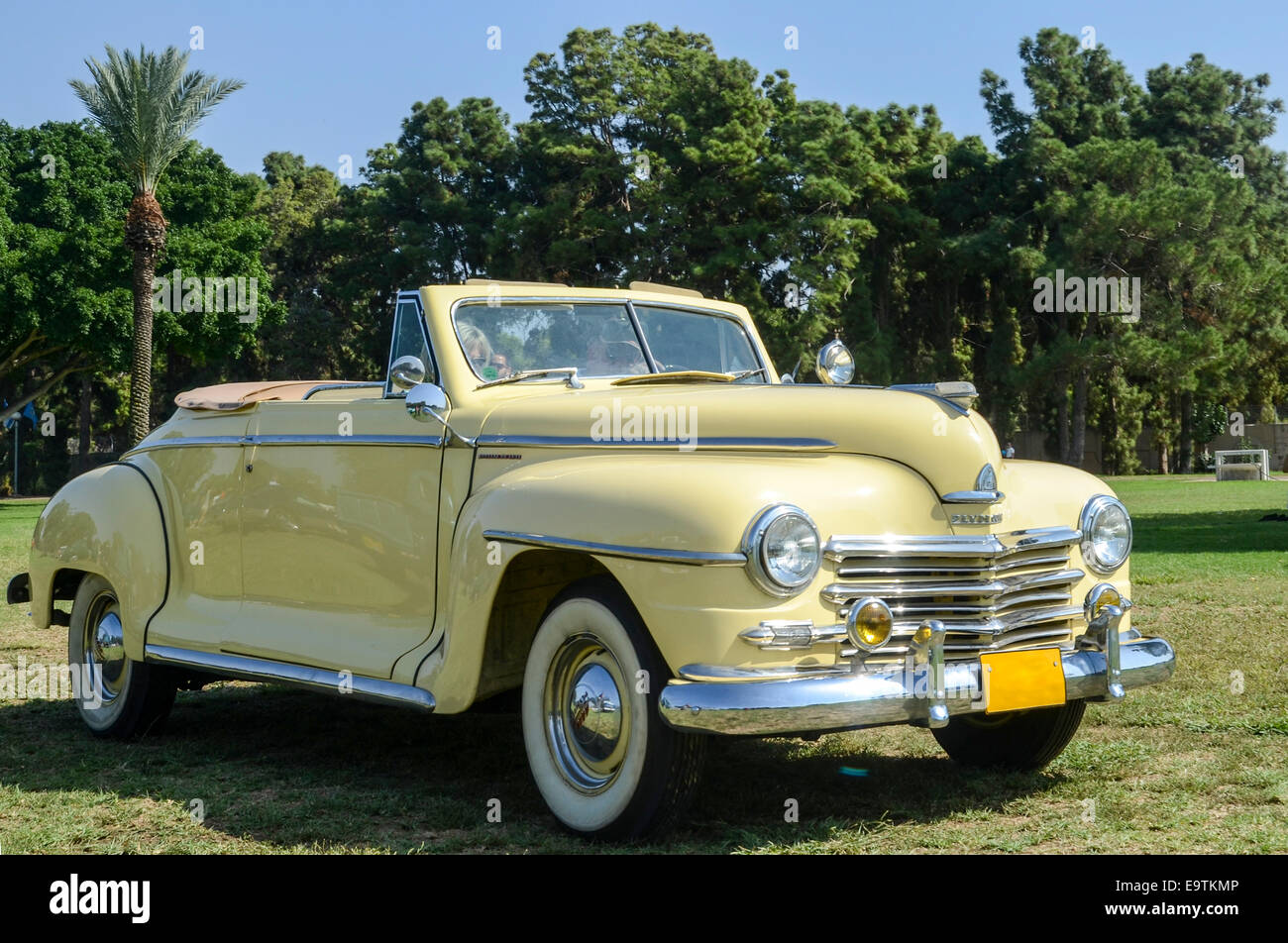 classic 40's Plymouth convertible Stock Photo