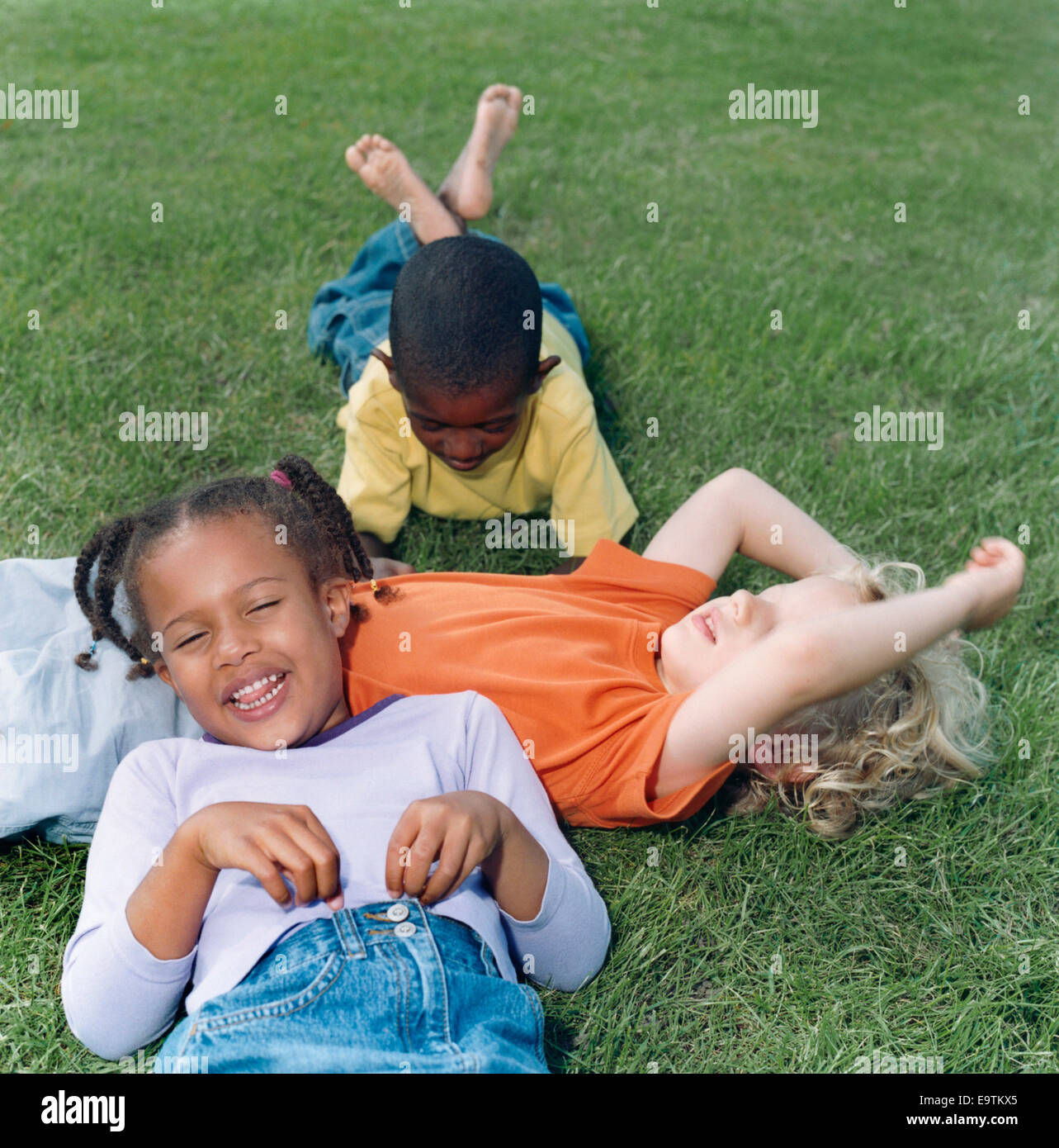 ・Playing children・Ｂ＆Ｇ. ・ White and black children playing hi-res stock photography and