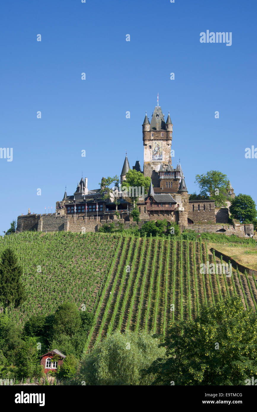 Reichsburg Castle Cochem Moselle Valley Germany Stock Photo