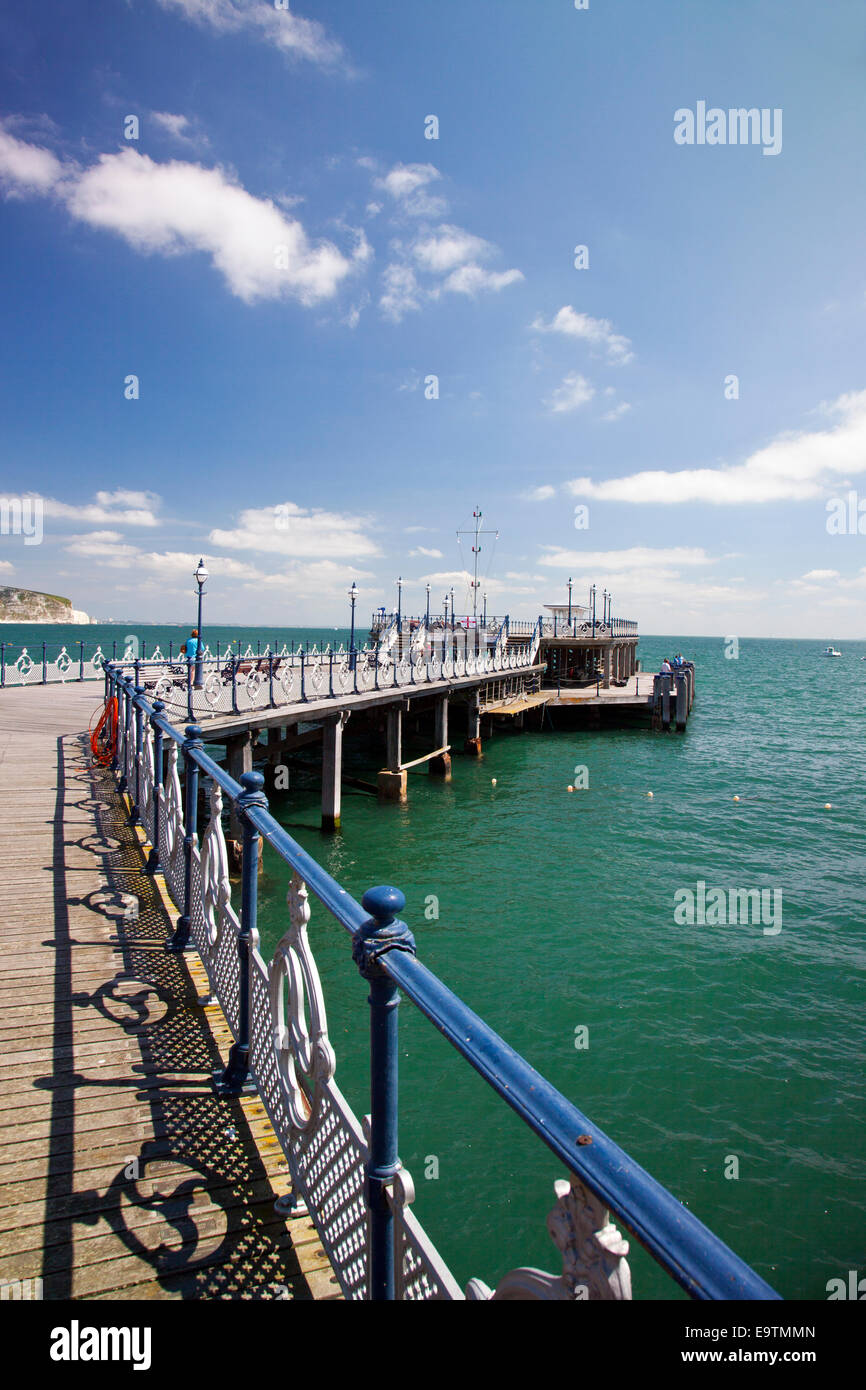The restored Victorian pier on the Jurassic Coast in Swanage Dorset England UK Stock Photo
