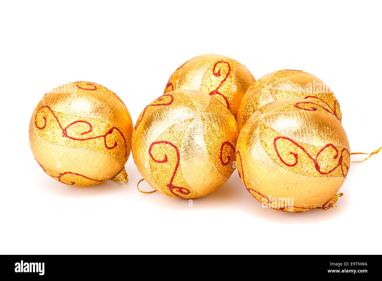 Christmas balls isolated on white background Stock Photo - Alamy
