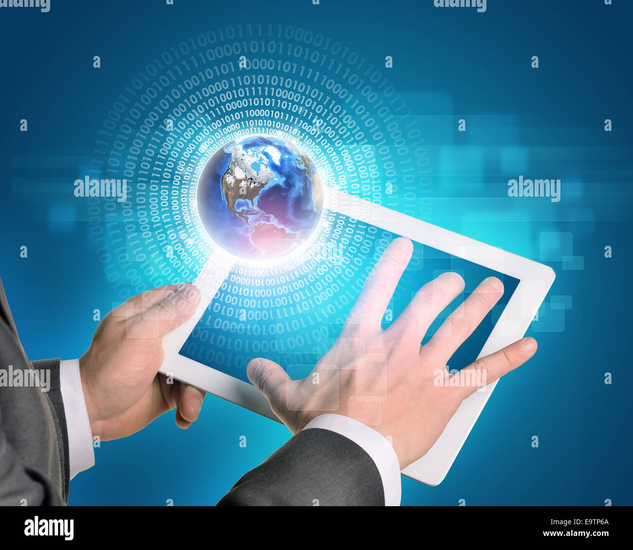 Businessman hold tablet computer hi-res stock photography and images ...