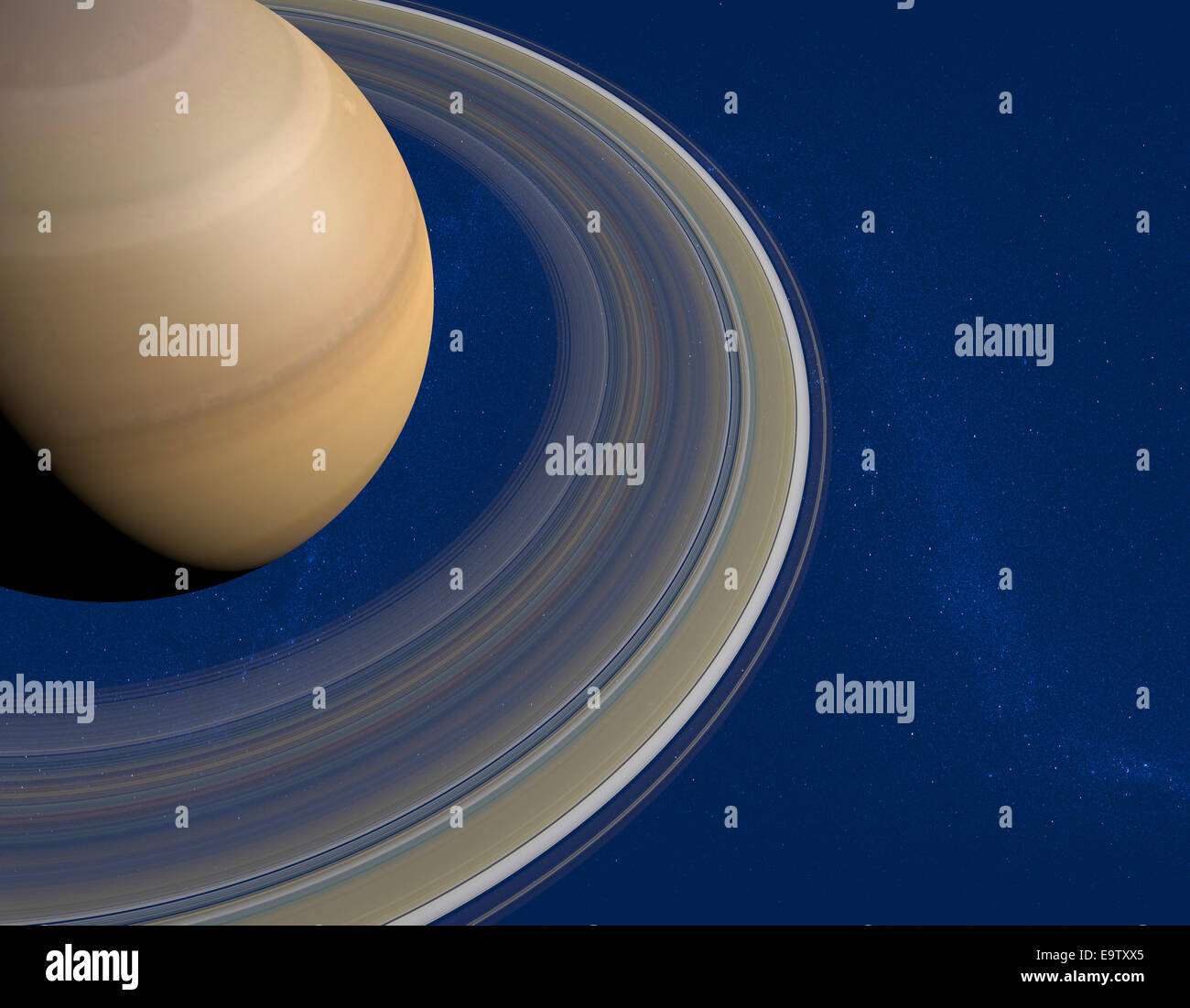 Saturn rings, space Stock Photo