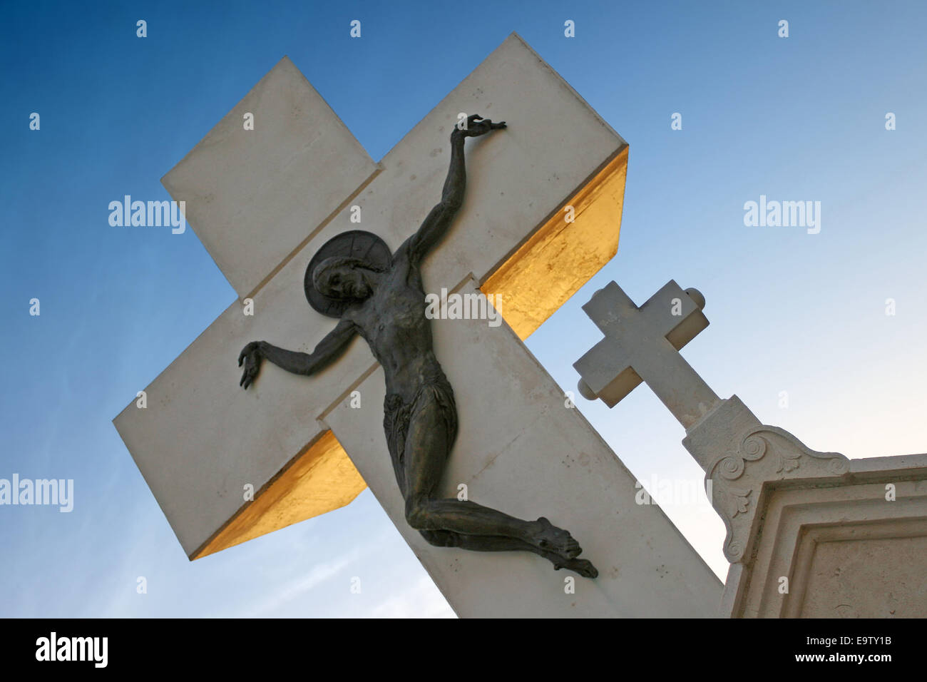 Top angle view jesus christ crucified hi-res stock photography and images -  Alamy