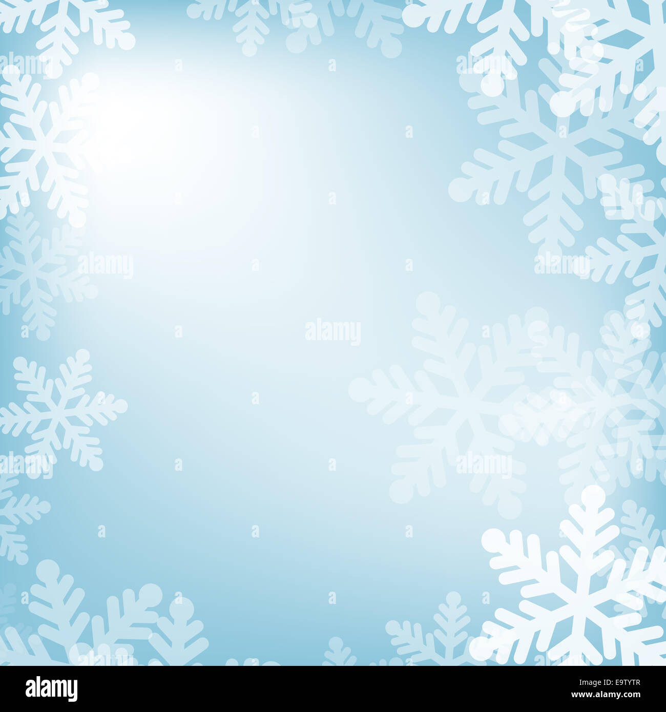 Abstract blue and white christmas background with snowflakes Stock ...