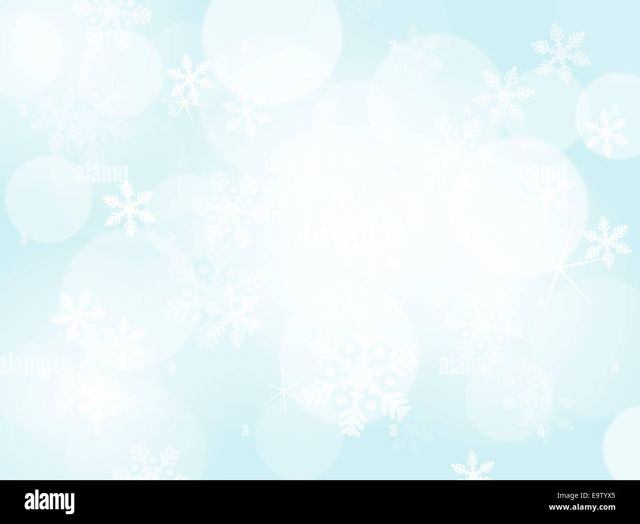 Abstract blue christmas background with snowflakes Stock Photo - Alamy