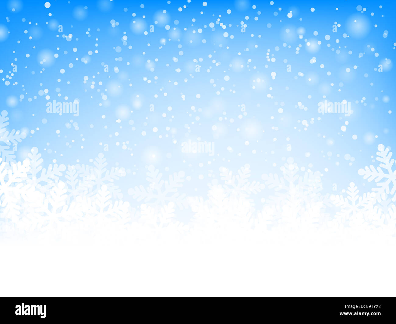 Abstract blue christmas background with snowflakes Stock Photo - Alamy