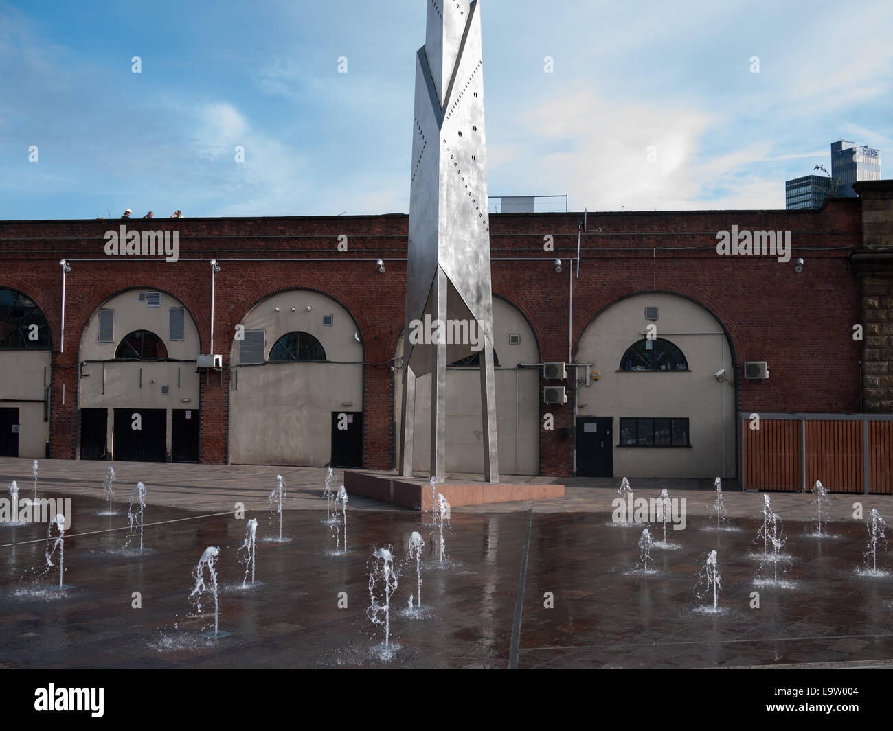 Greengate Square fountains, Salford Stock Photo
