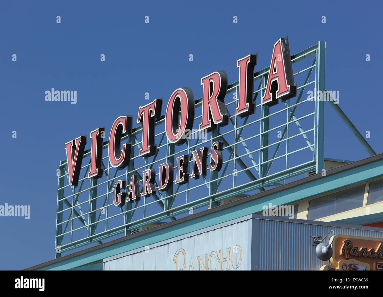 Victoria Gardens Sign In Rancho Cucamonga California Usa Stock
