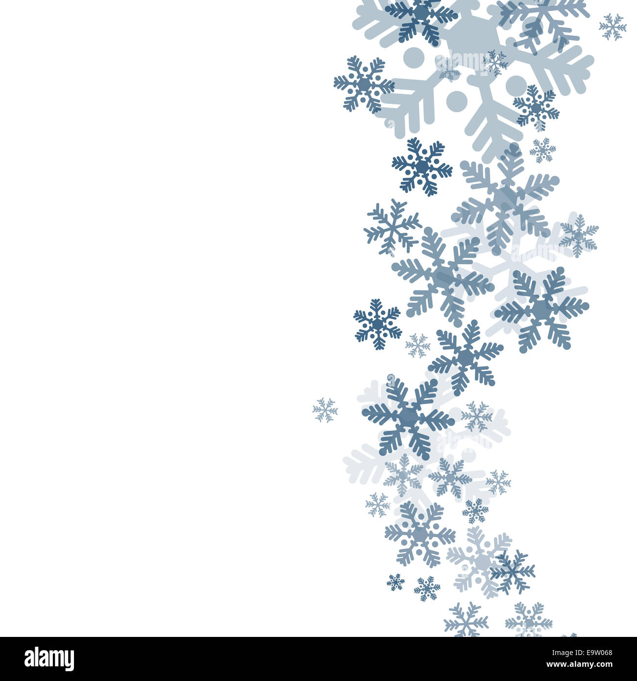 Abstract blue christmas background with snowflakes Stock Photo - Alamy