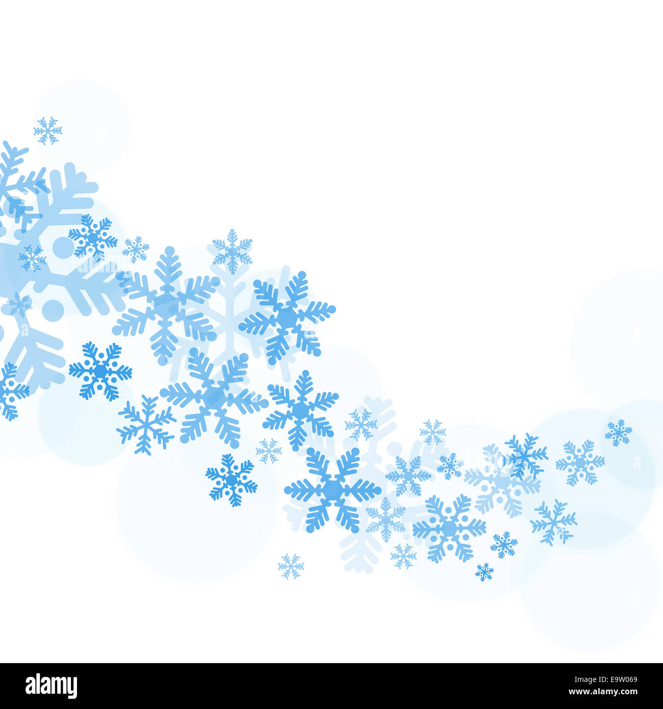 Abstract blue christmas background with snowflakes Stock Photo - Alamy