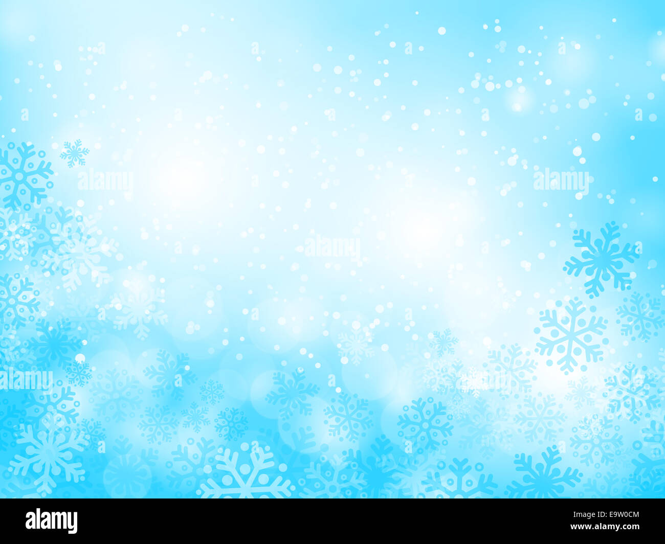 Abstract blue christmas background with snowflakes Stock Photo - Alamy