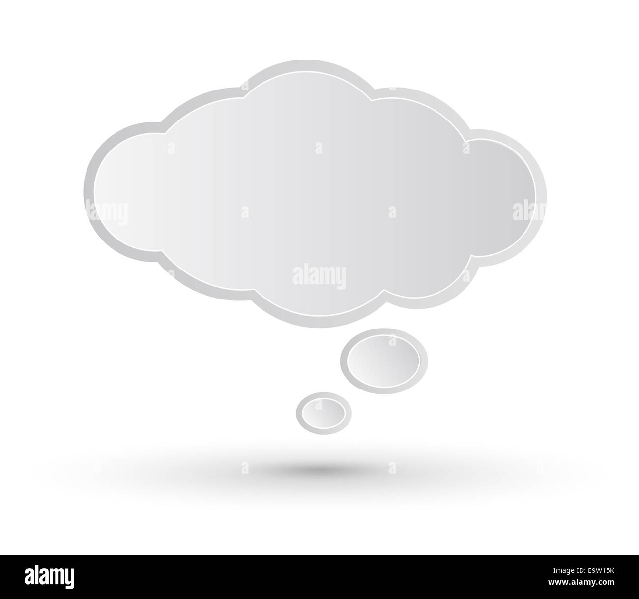 Abstract Vector White Speech Bubbles Set Stock Photo - Alamy